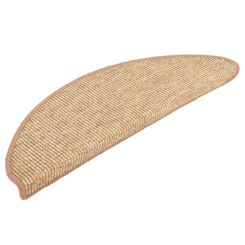 Vidaxl tappetini per autoadesivo 15 st 56x17x3 cm marrone chiaro