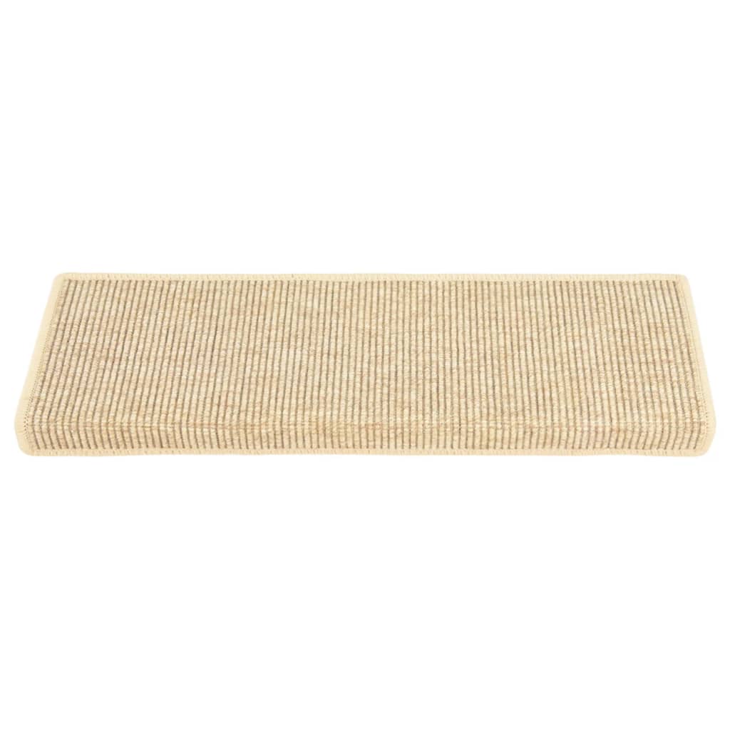 Vidaxl tappetini per autoadesivi 15 St sisal Look 65x21x4 cm Beige