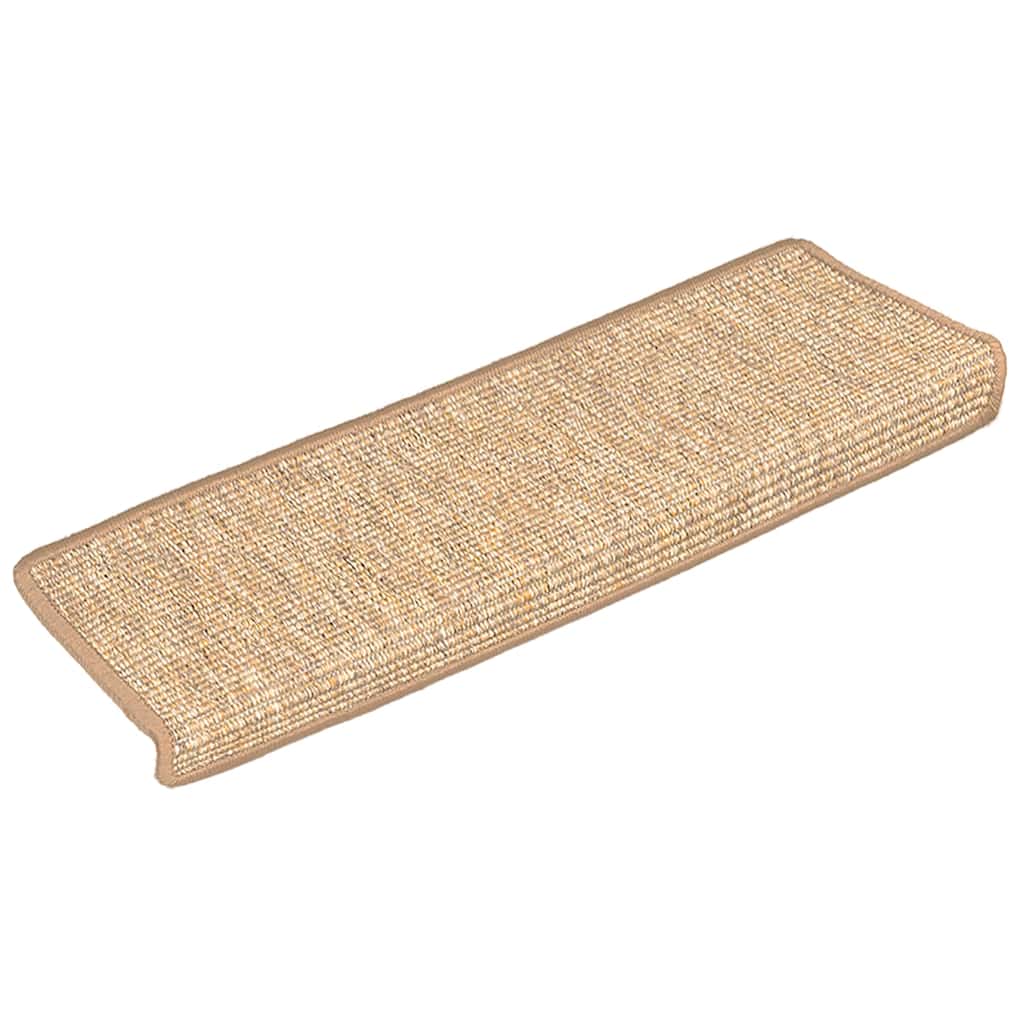 Vidaxl tappetini per autoadesivo 15 st 65x21x4 cm marrone chiaro