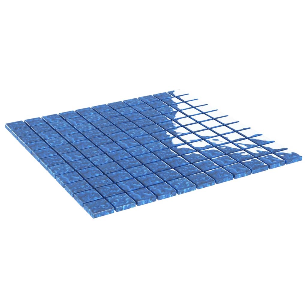 Piastrelle a mosaico Vidaxl 11 st 30x30 cm di vetro blu