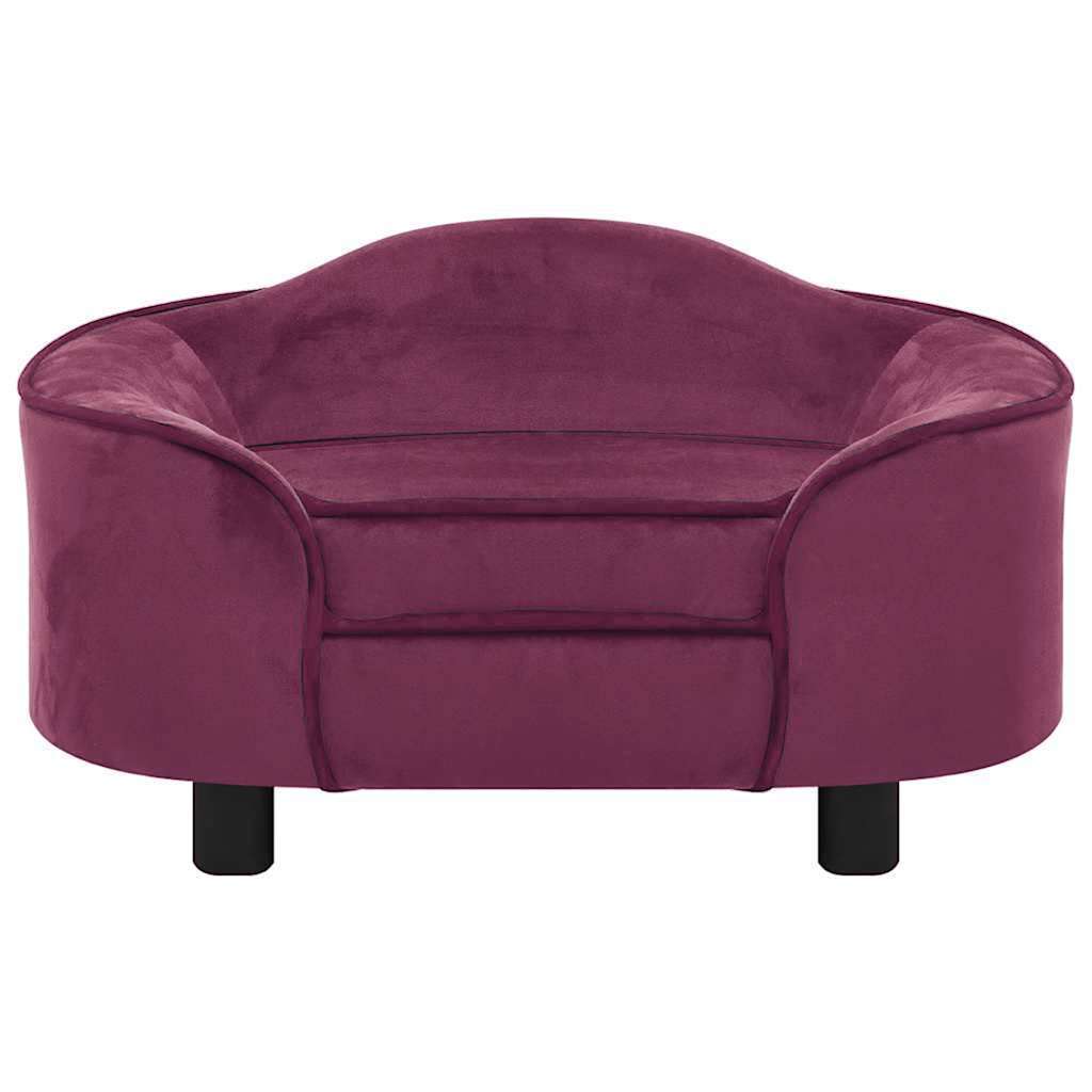 Vidaxl Dog Bank 67x47x36 cm Plush Bordeaux rosso