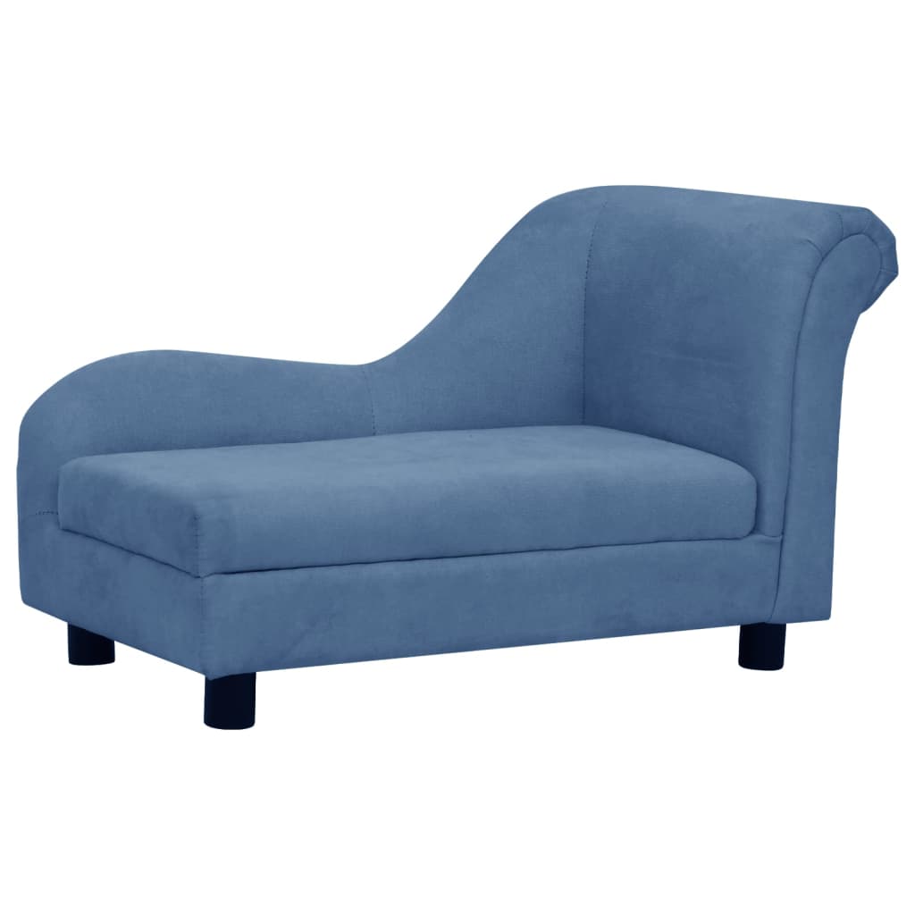 Vidaxl Bank con cojín 83x44x44 cm peluche azul
