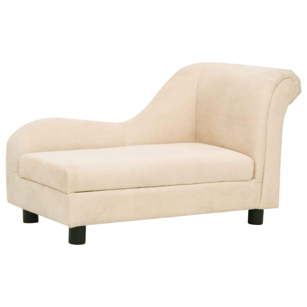 Vidaxl Bank con cojín 83x44x44 cm de crema de felpa -Coled