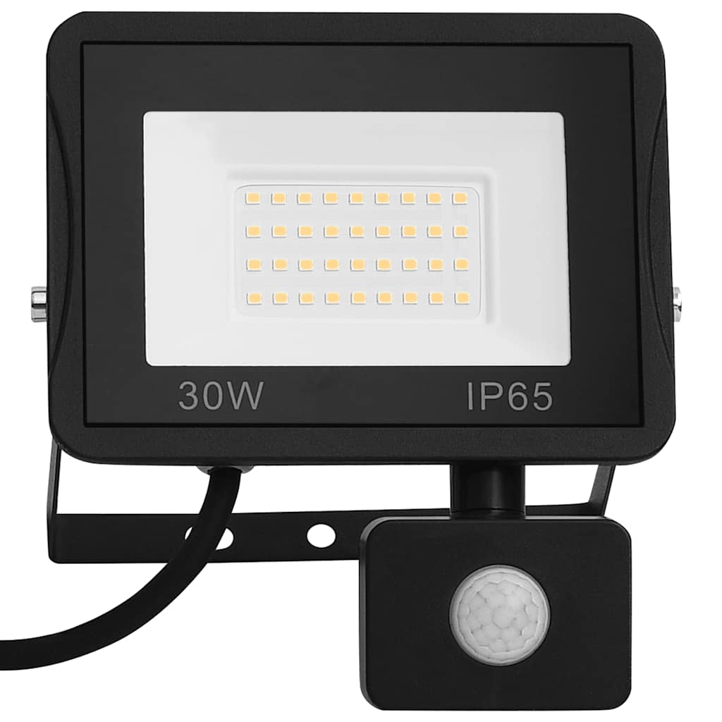 Foco VidaXL con sensor LED 30 W blanco cálido