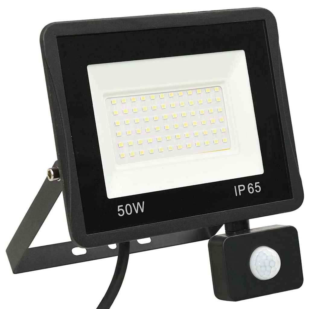 Foco VidaXL con sensor LED 50 W blanco cálido