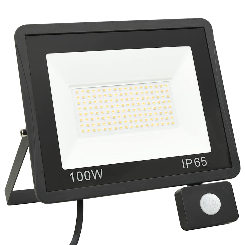 Foco VidaXL con sensor LED 100 W blanco cálido