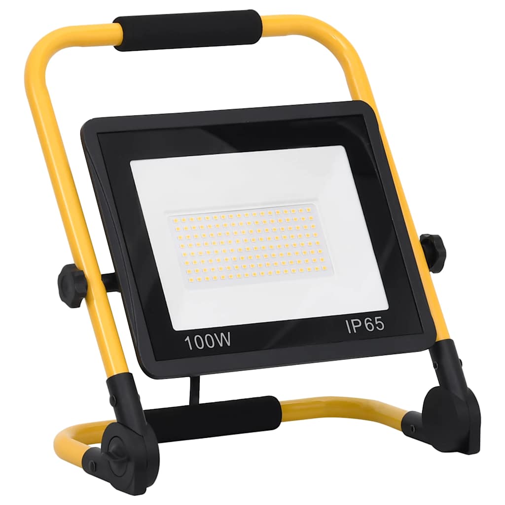 Faretto VidaXL con maniglia LED 100 W bianco caldo