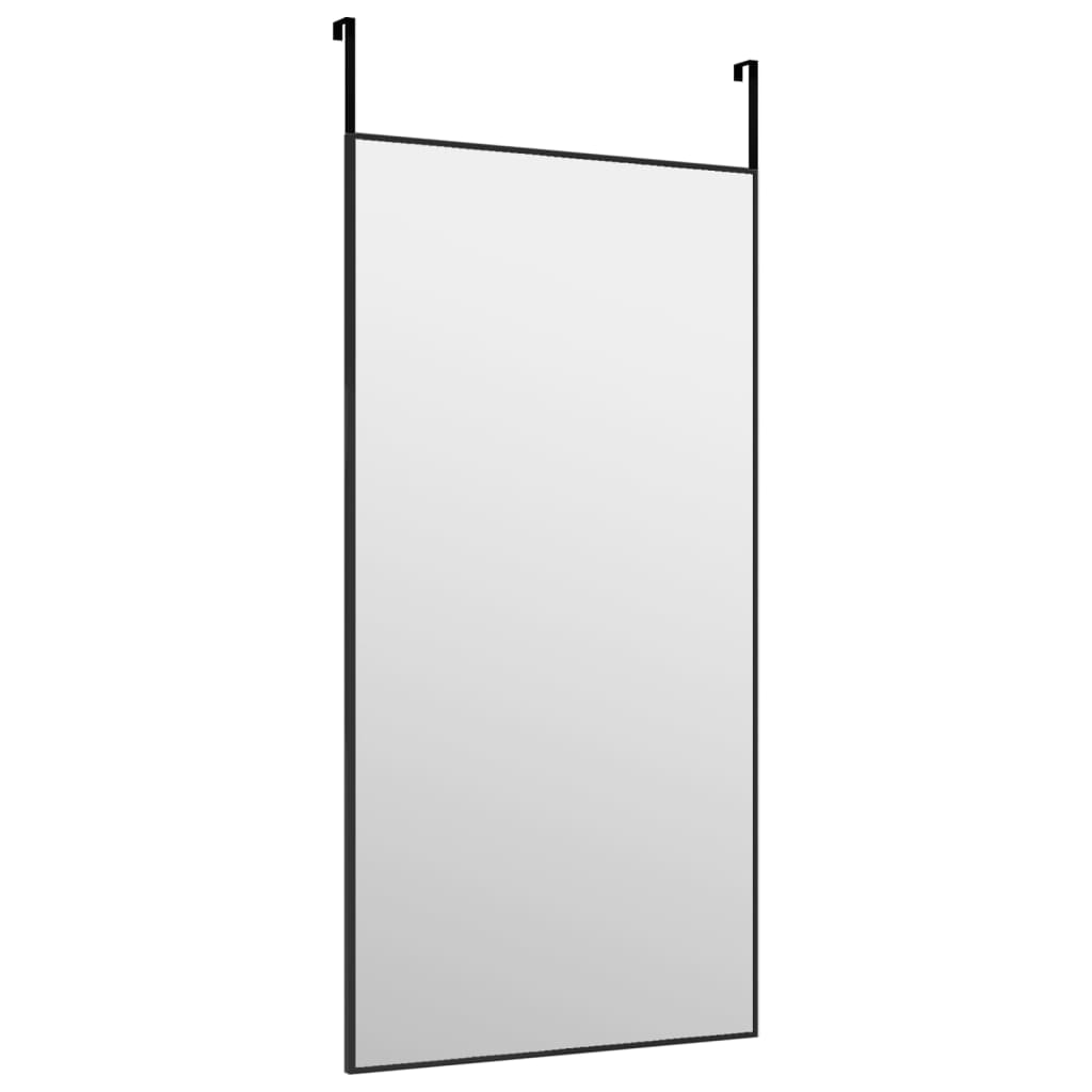 Vidaxl Door Mirror 40x80 cm de vidrio y aluminio negro