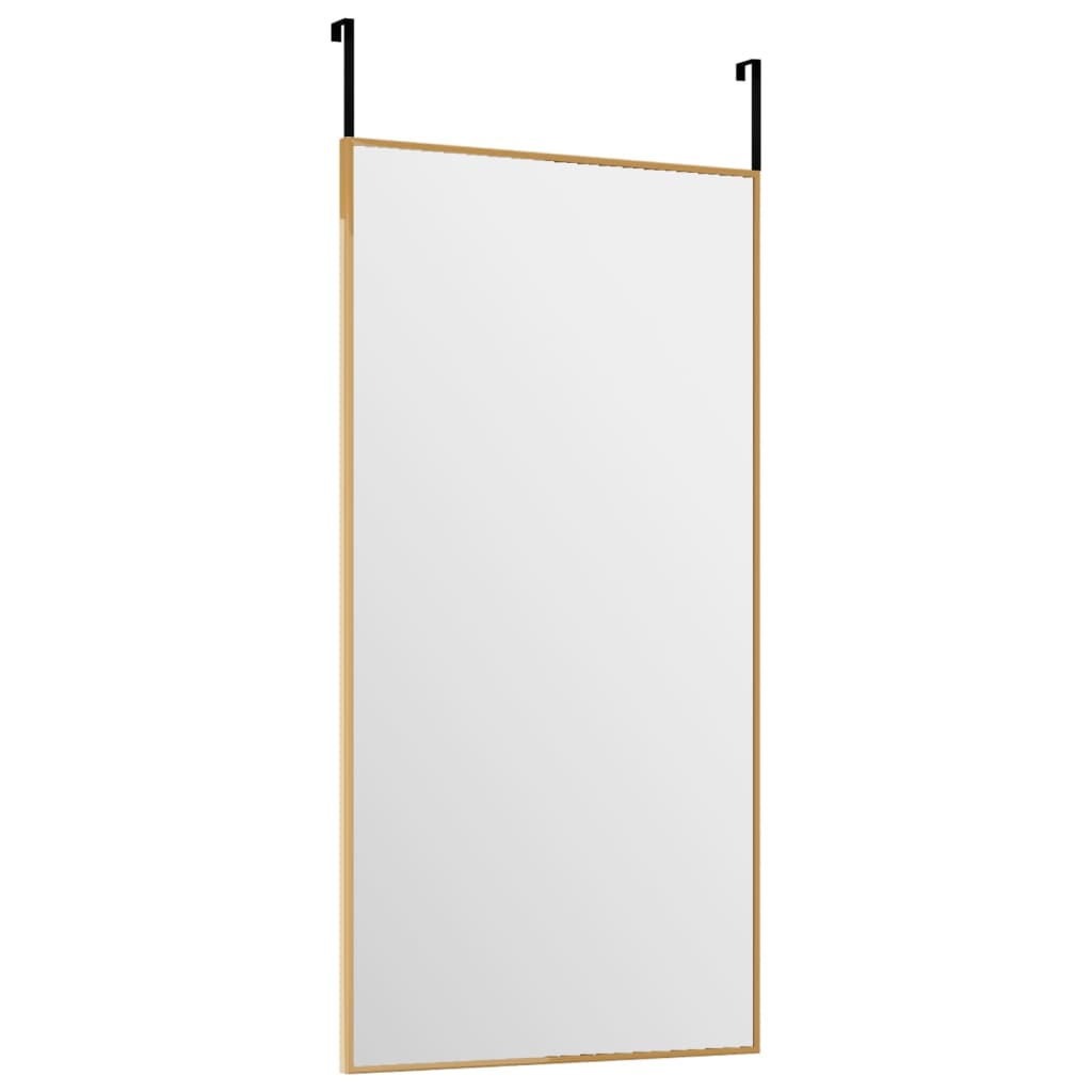Specchio della porta Vidaxl 30x60 cm di vetro e oro in alluminio