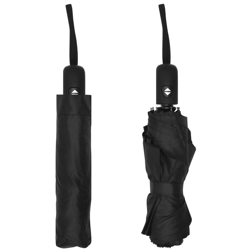 Vidaxl ombrello automaticamente pieghevole 95 cm nero