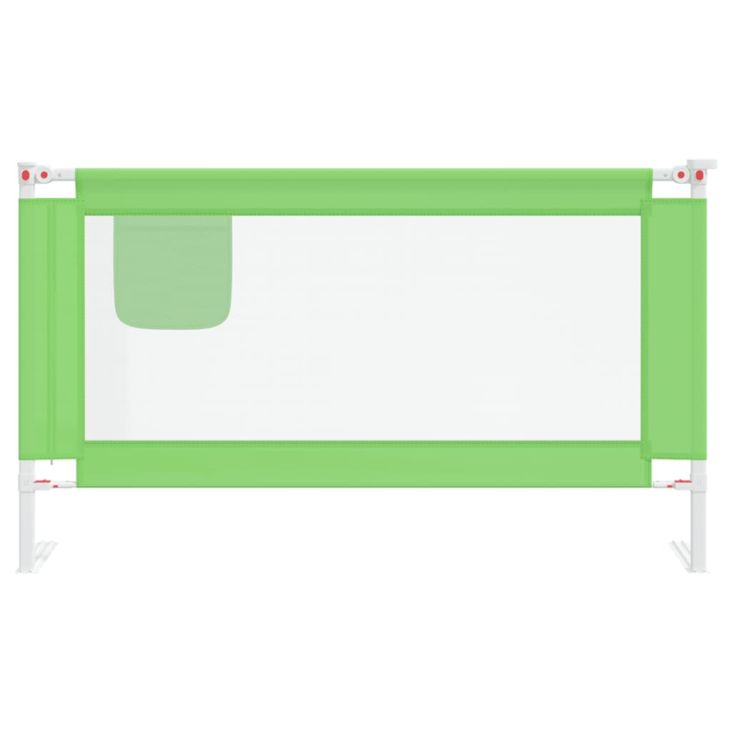 vidaXL barandilla de cama niño 140x25 cm tela verde