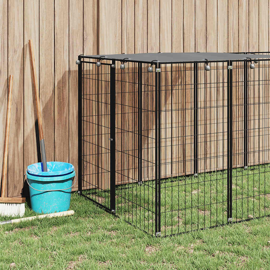Vidaxl Dog Kennel 330x110x110 cm in acciaio nero