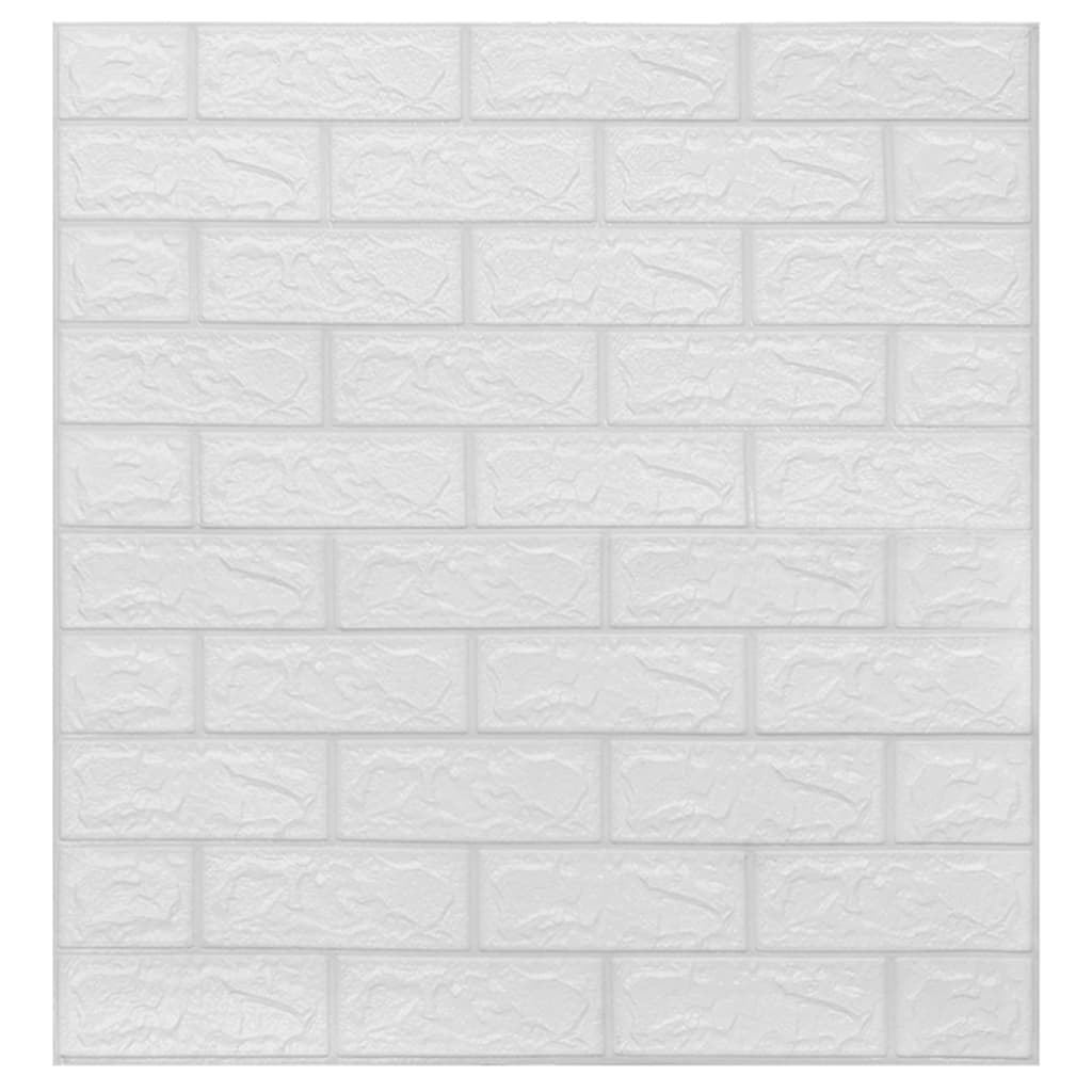 Vidaxl 3D Wallpaper autoadesivo 40 St Brick White