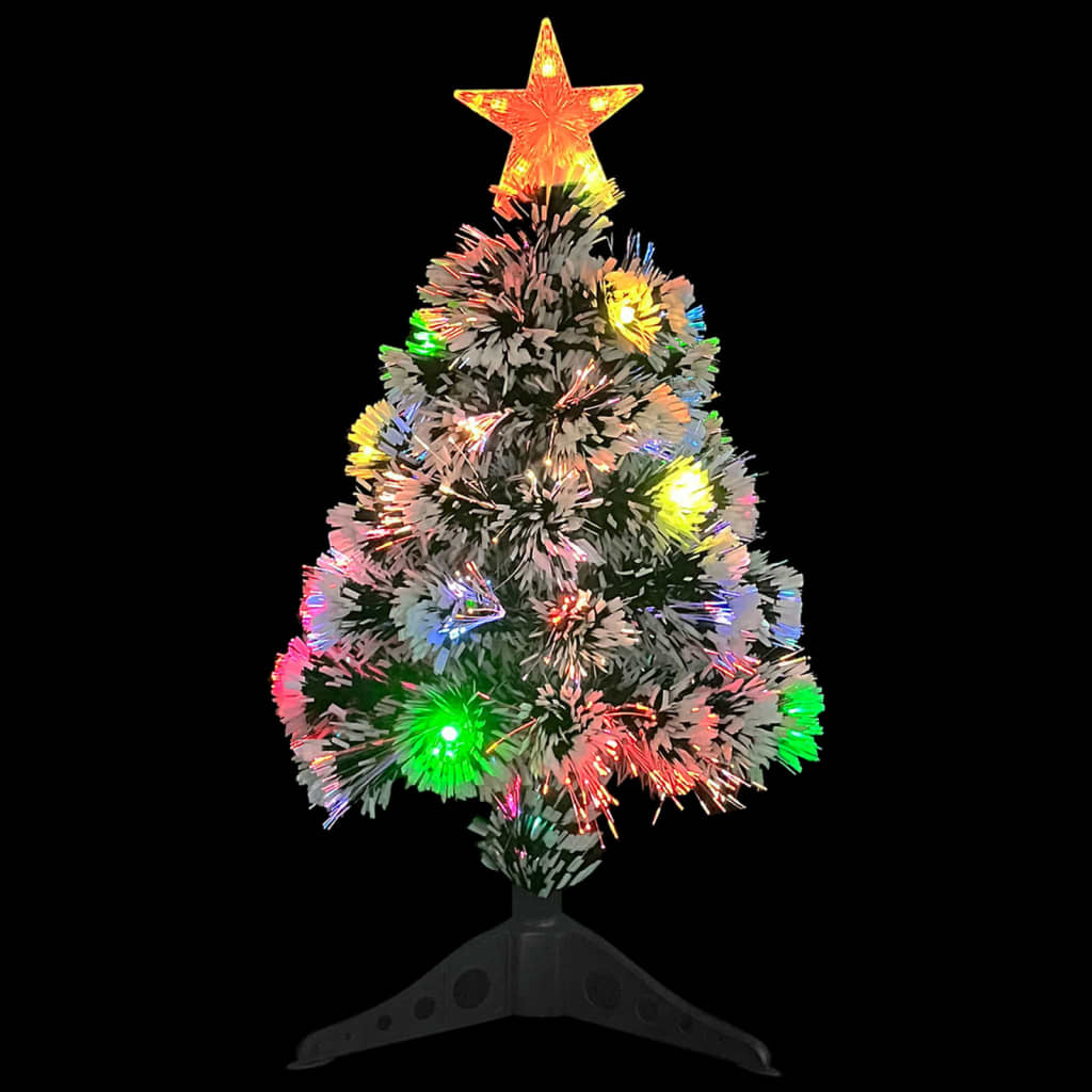 Vidaxl Kunstkerstboom con iluminación de 64 cm de fibra óptica blanca y azul