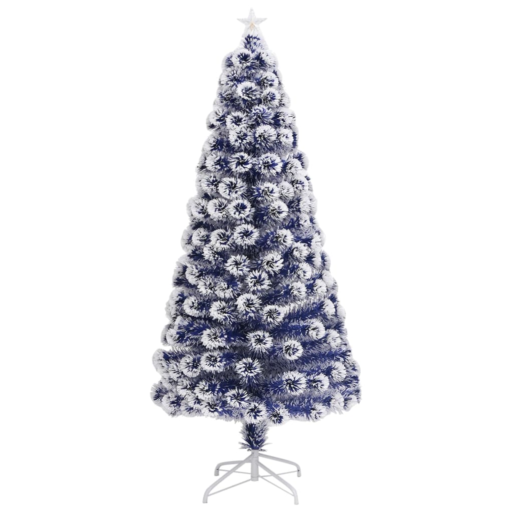 Vidaxl Kunstkerstboom con iluminación de 150 cm de fibra óptica blanca y azul