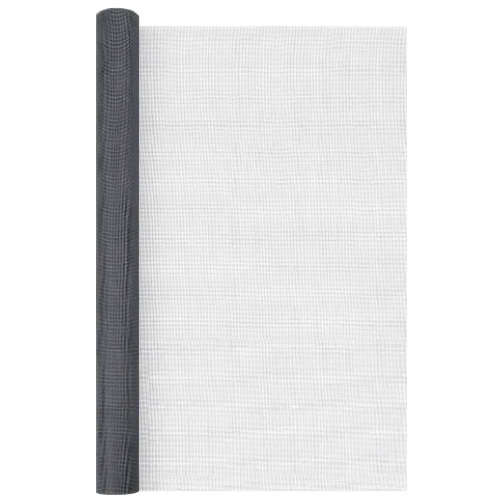 Vidaxl Mesh 112x2000 cm de fibra óptica gris