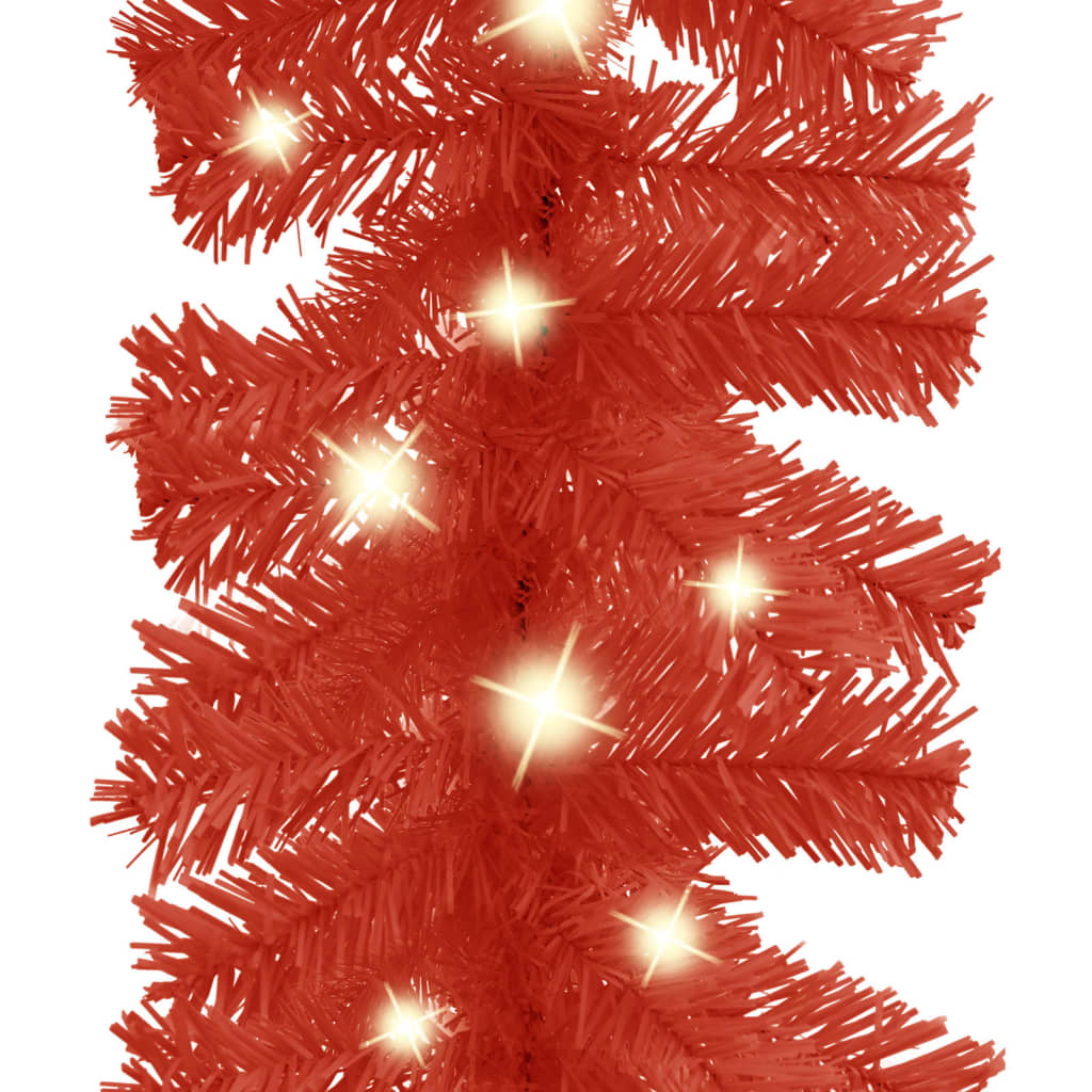Guirnaldas de Navidad de Vidaxl con luces LED de 10 m rojo