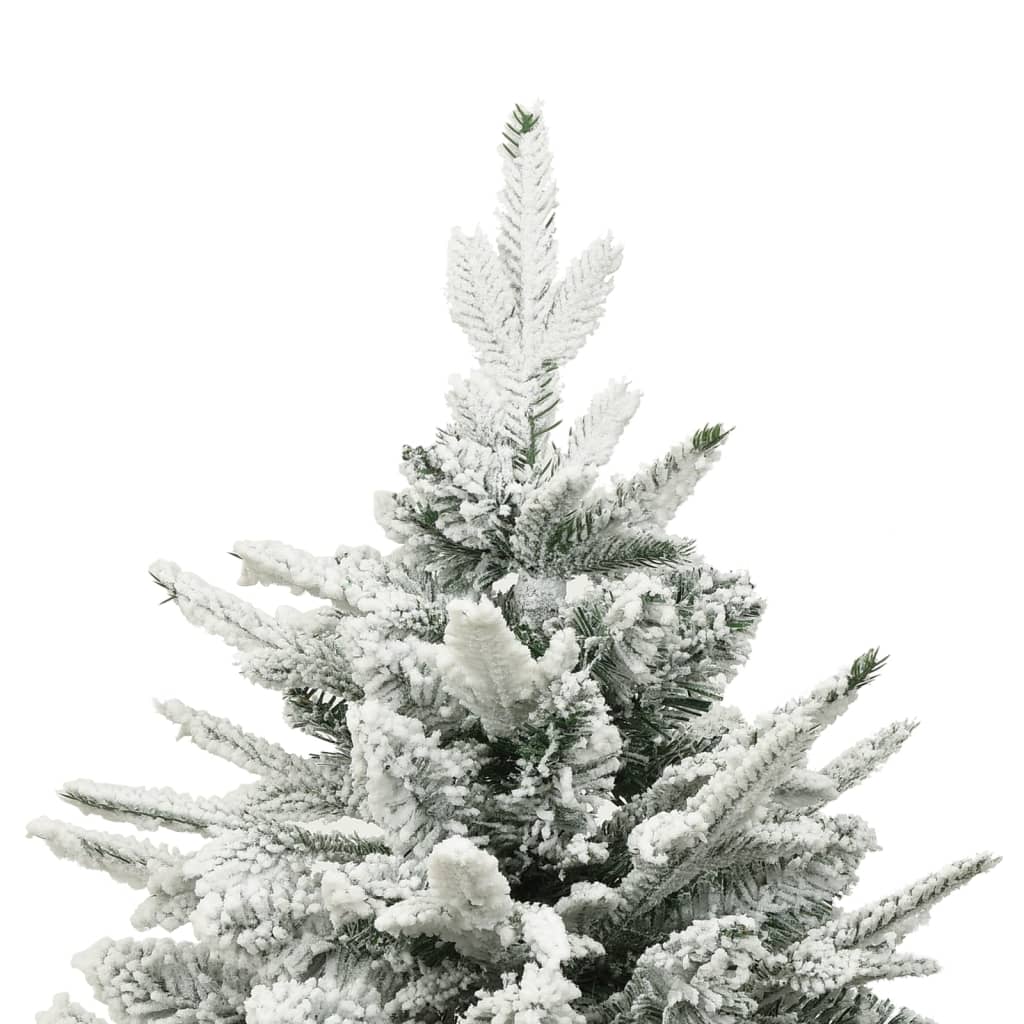 Vidaxx albero di Natale artificiale con fiocchi di neve 210 cm PVC e PE verde