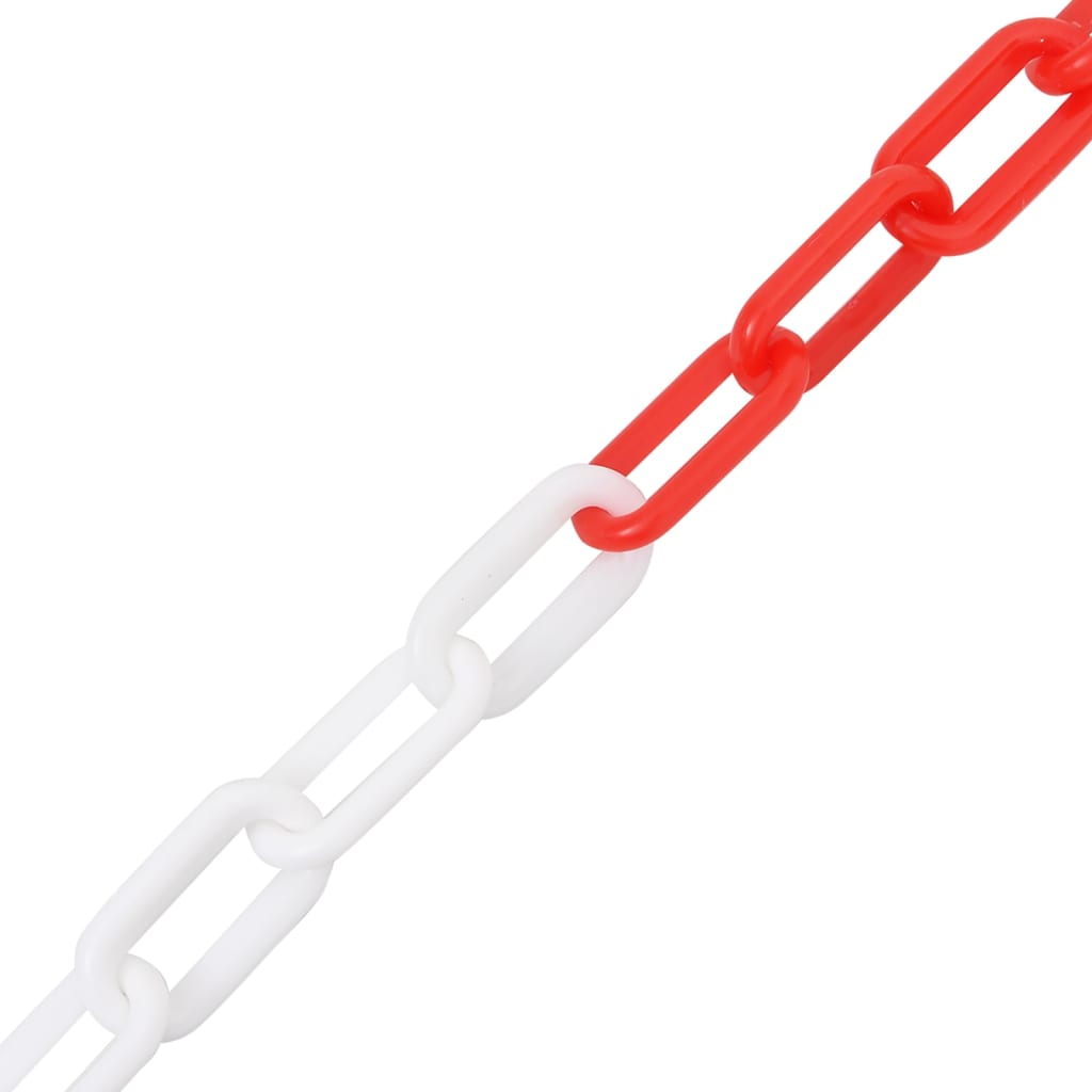 Catena di sicurezza Vidaxl Ø 4 mm 100 m di plastica rossa e bianca