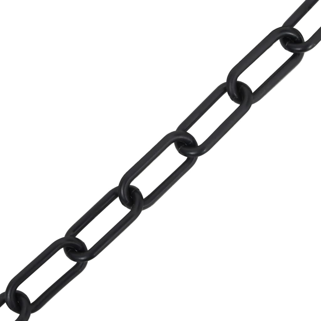 Catena di sicurezza Vidaxl Ø 8 mm 100 m di plastica nera