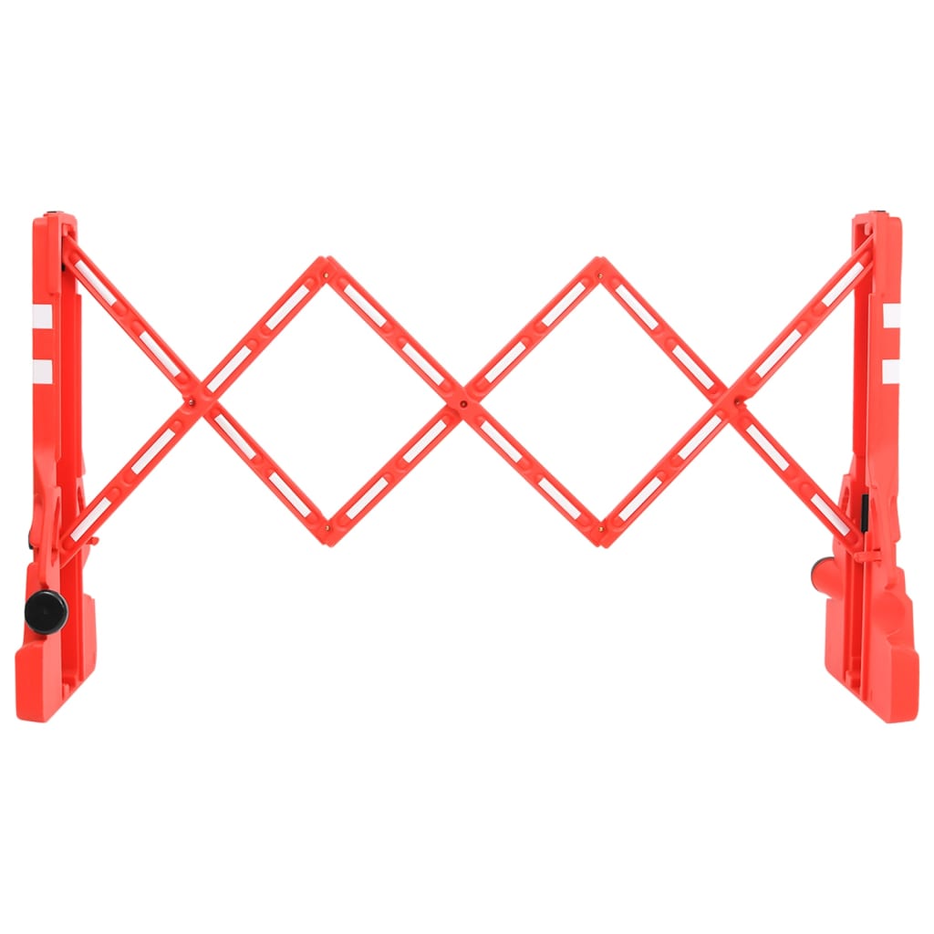 Barreras de tráfico de Vidaxl plegables 210x50x105 cm rojo