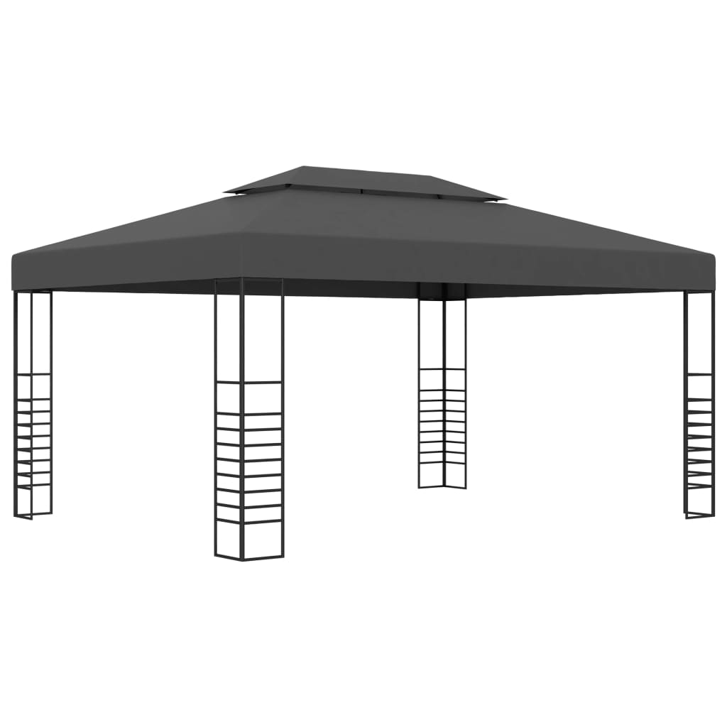 Arbor de Vidaxl con guirnalda de luz LED 3x4 m de antracita