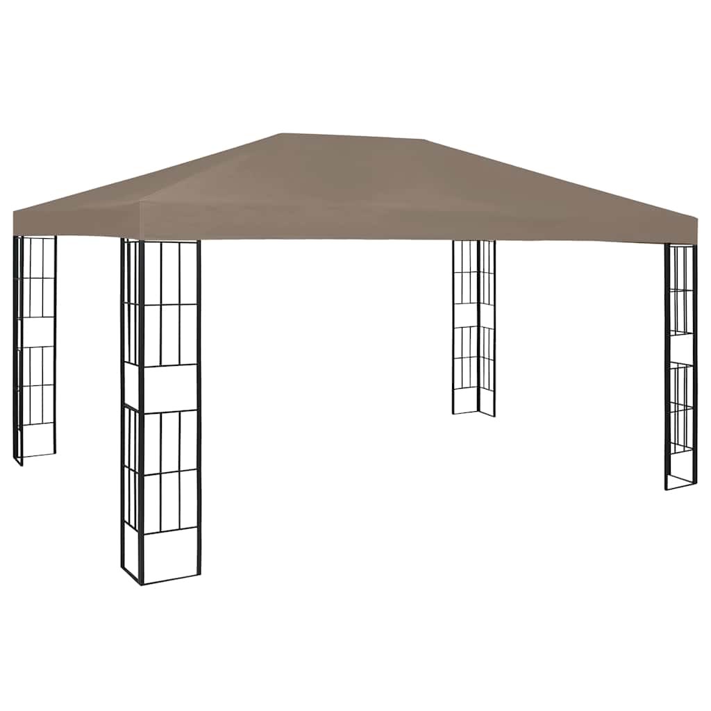 Gazebo Vidaxx con catenaria LED 4x3 m tortora