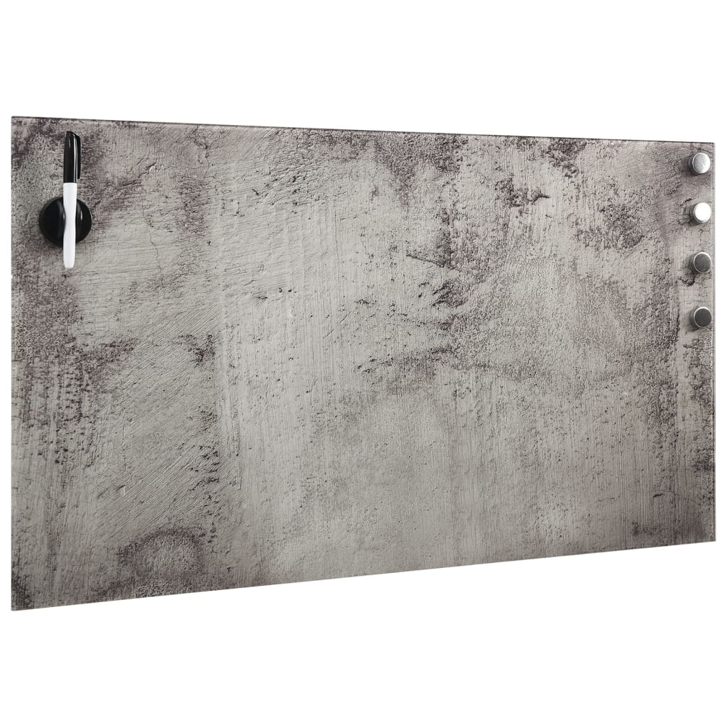 VIDAXL Magnetic Board Wall -montato in vetro da 100x60 cm