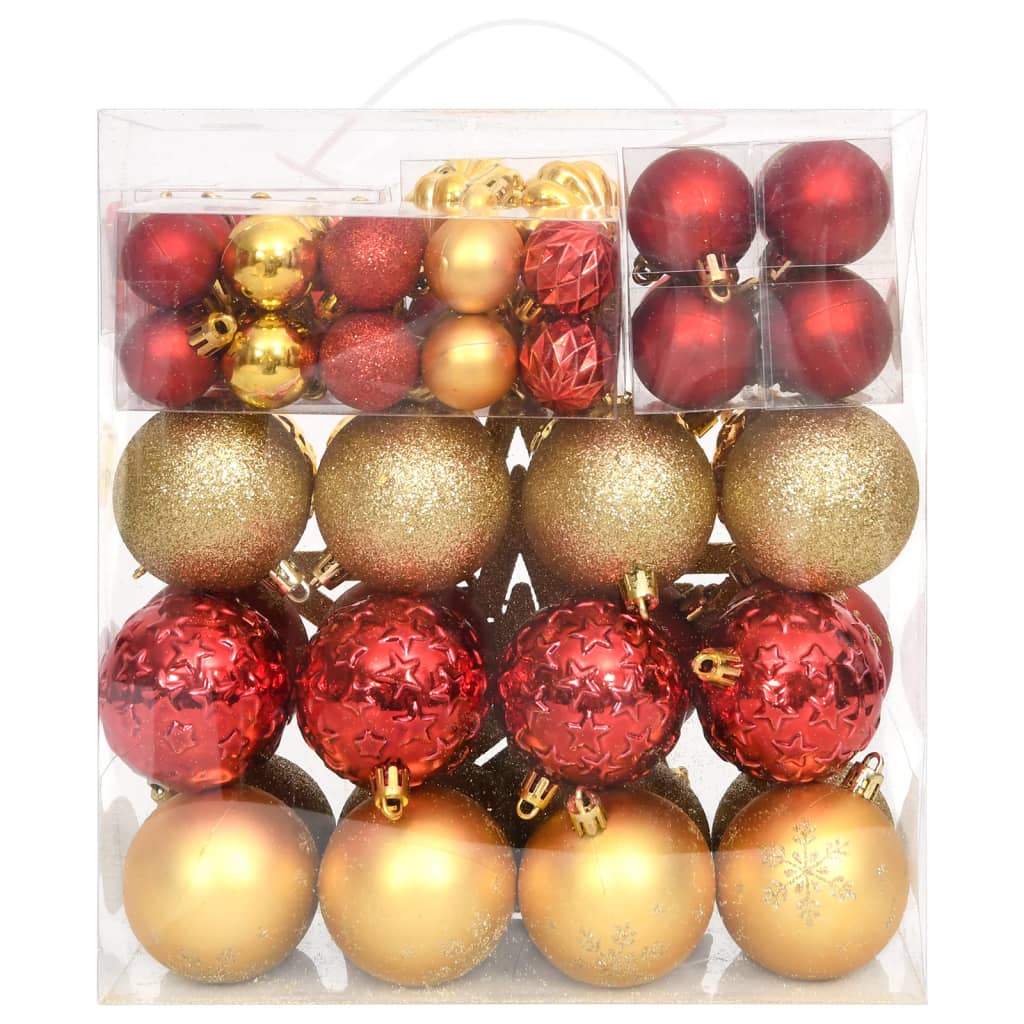 Vidaxl Set di palline di Natale a 70 pezzi oro e rosso