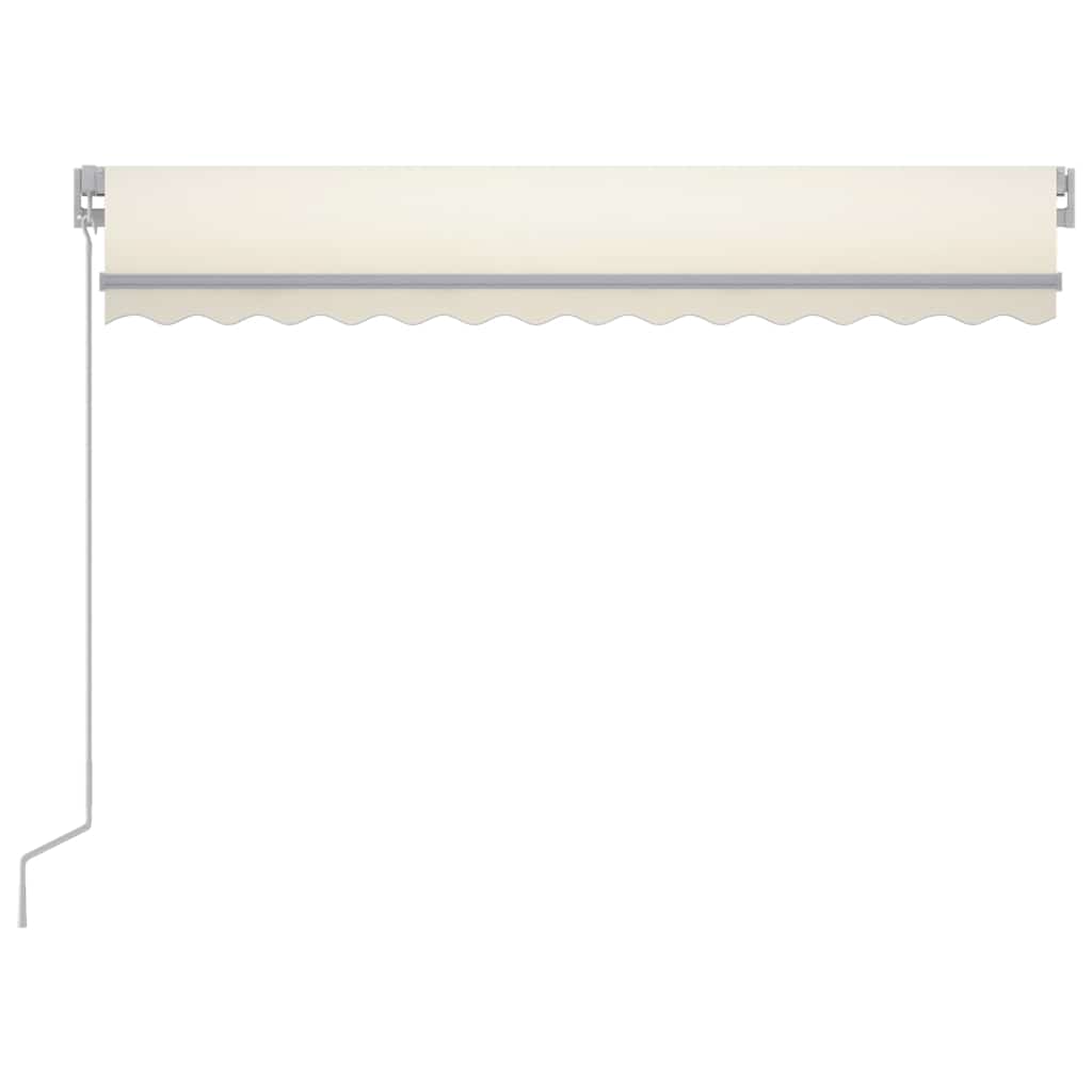 Vidaxl Luifel estendibile manualmente con crema LED 300x250 cm