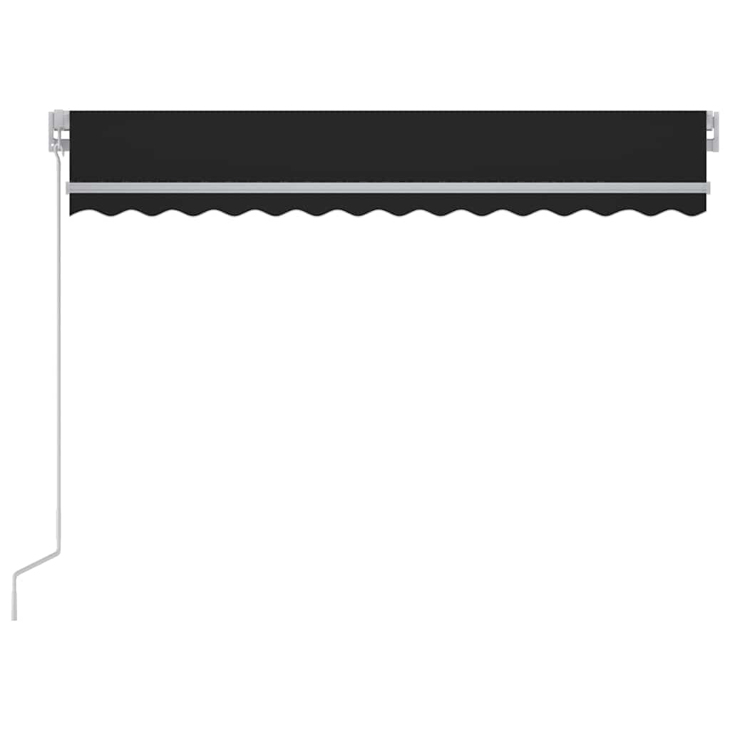 Vidaxl Luifel se puede extender manualmente con color antracita LED 300x250 cm