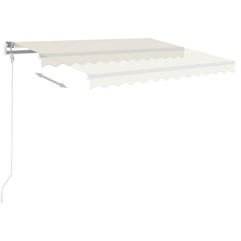 Toldo vidaxx automático con LED y sensor de viento 300x250 cm color crema