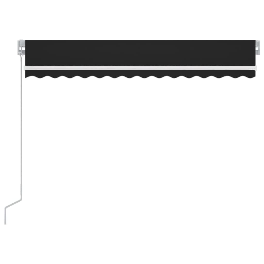 Vidaxl Luifel se puede extender manualmente con color antracita LED 350x250 cm