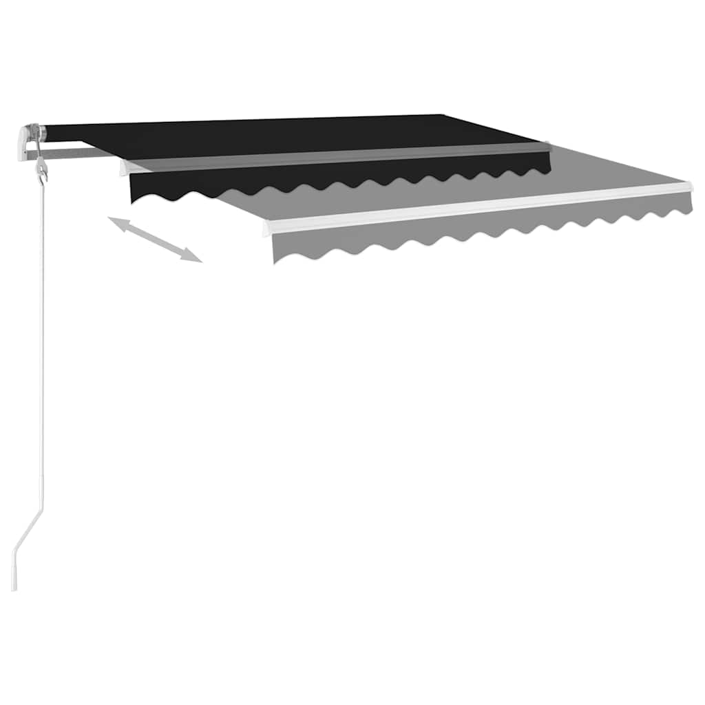 Vidaxl luifel automatisch met led en windsensor 350x250 cm antraciet