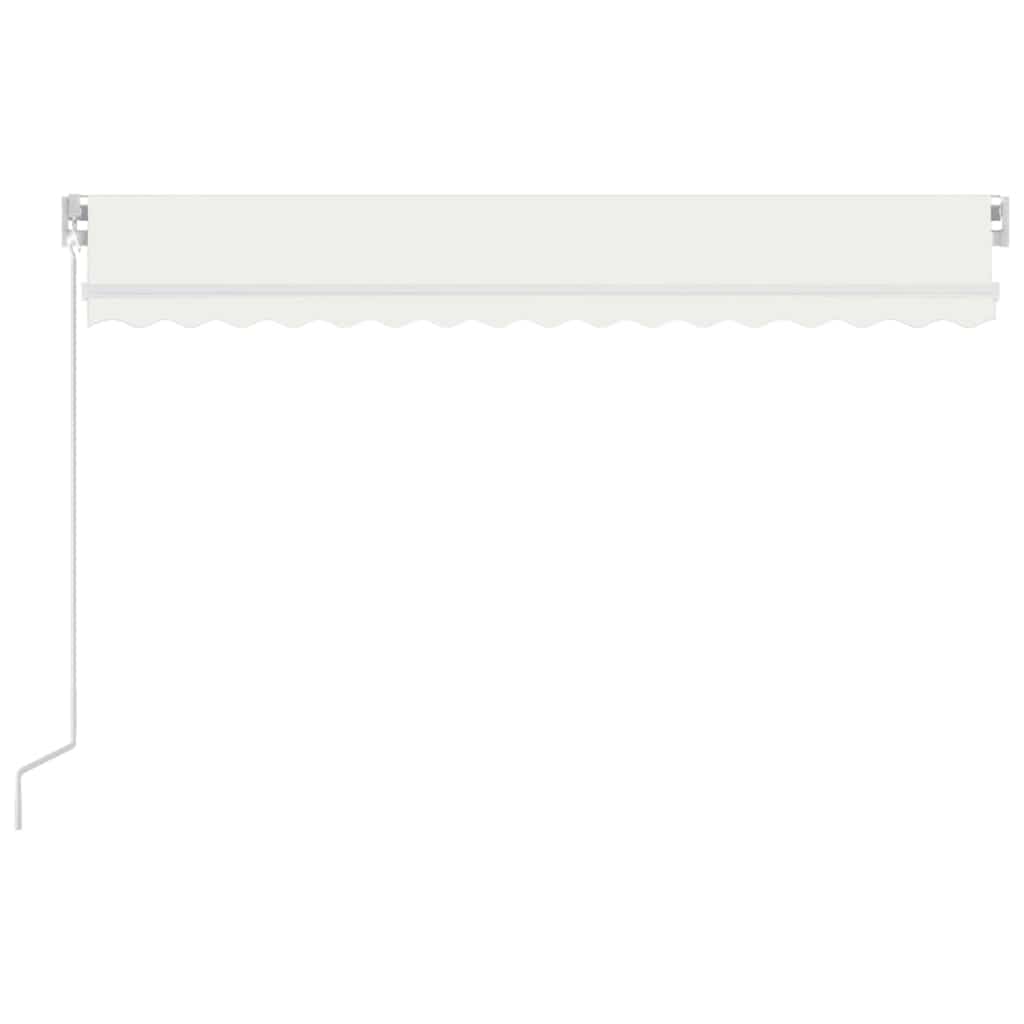 Vidaxl Luifel estendibile manualmente con crema a LED 400x300 cm