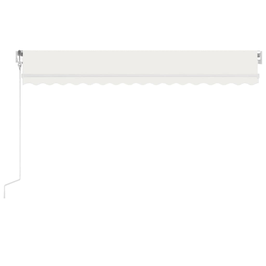 Vidaxl Luifel Automático con Color de crema LED y Sensor de viento de 400x300 cm