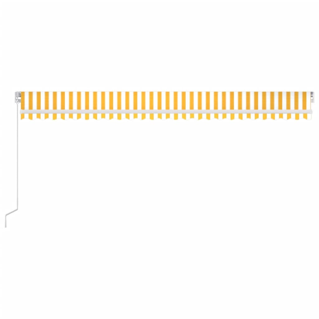 Vidaxl Luifel se puede extender manualmente con LED 600x300 cm amarillo y blanco