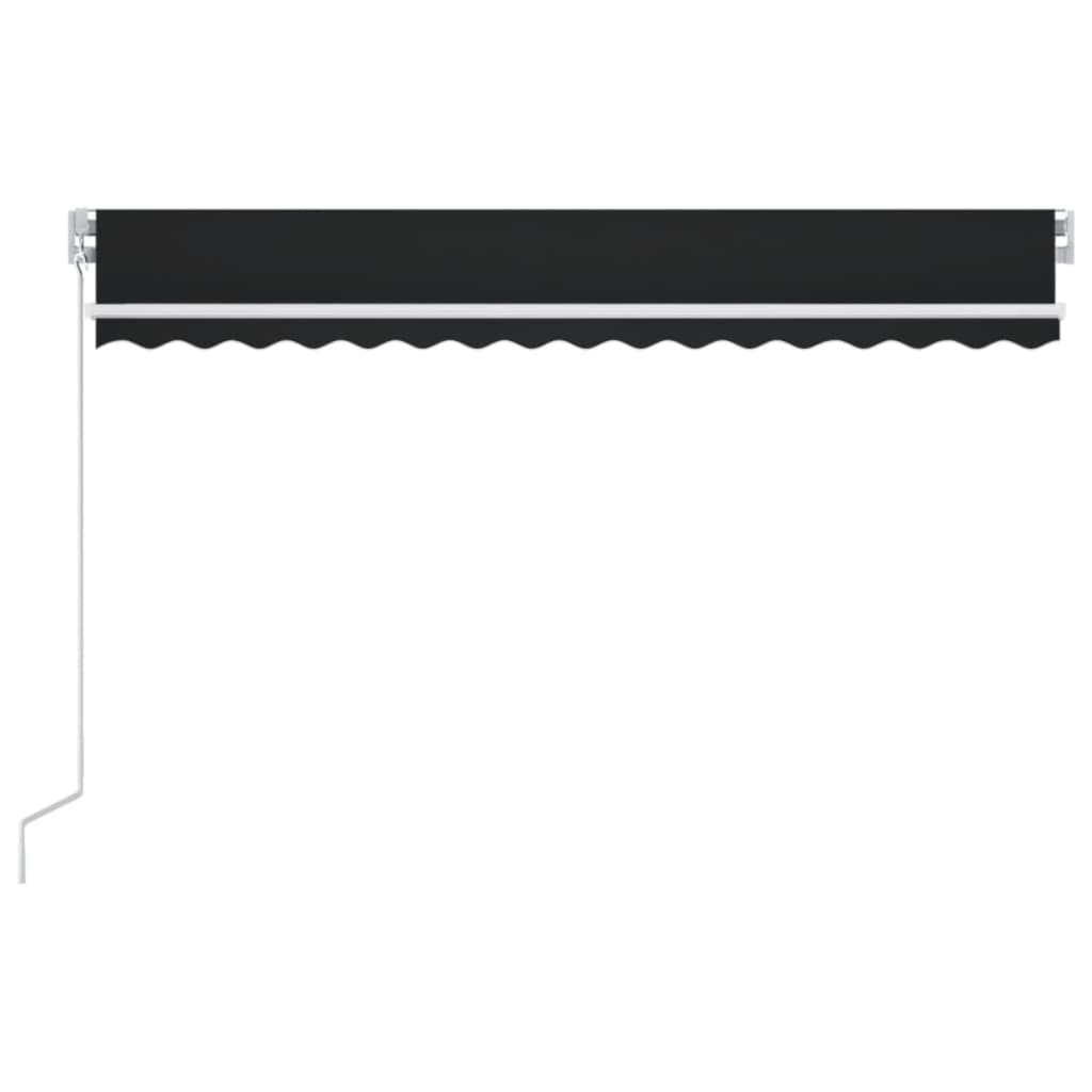 Vidaxl Luifel estendibile manualmente con colore antracite a LED 400x350 cm