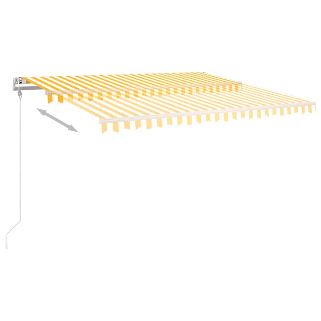 Vidaxl Luifel Automatico estensibile 450x350 cm giallo e bianco