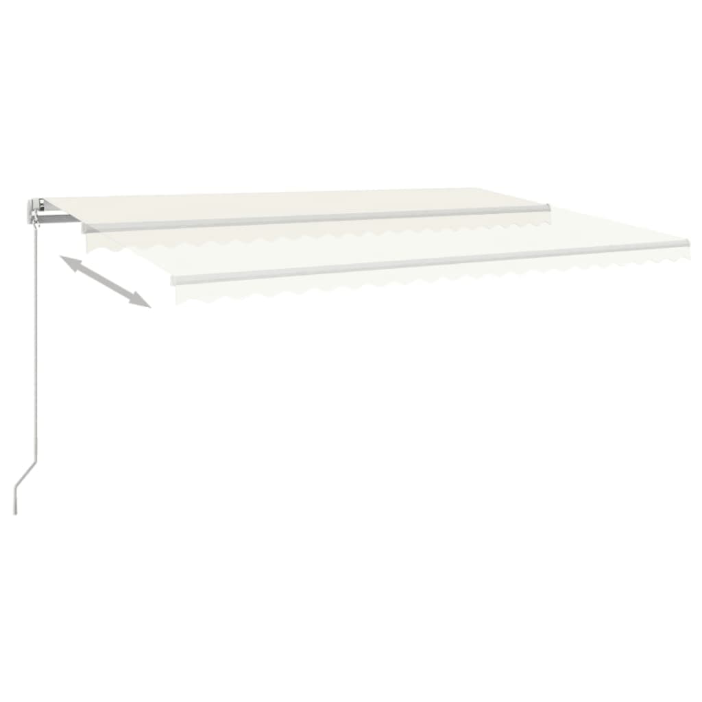Vidaxl Luifel estende manualmente la crema da 500x350 cm