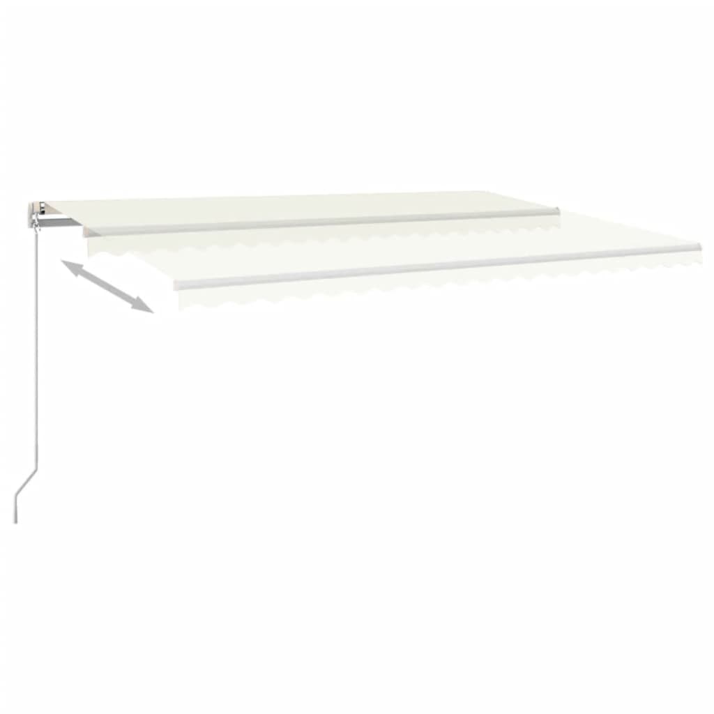 Vidaxl Luifel estendibile manualmente con crema LED 500x350 cm