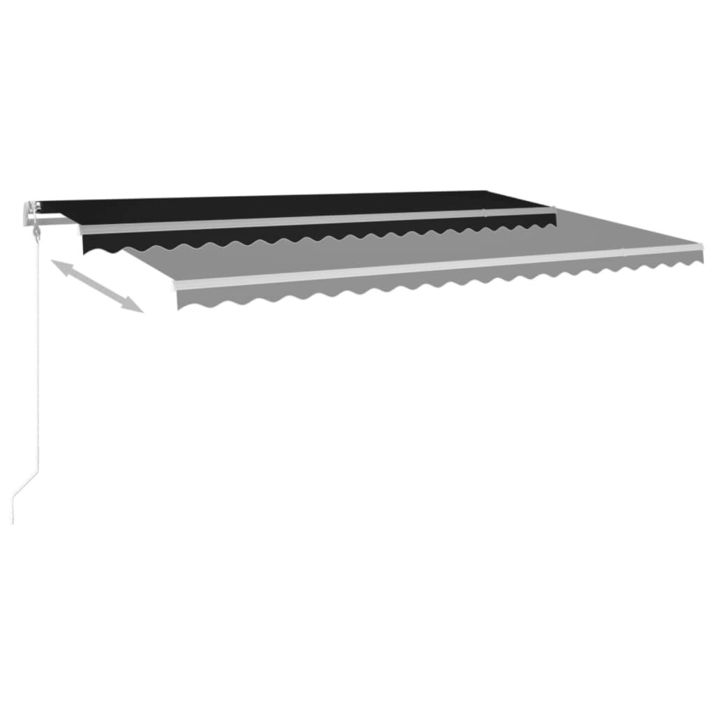 Vidaxl Luifel extiende automáticamente 500x350 cm de antracita