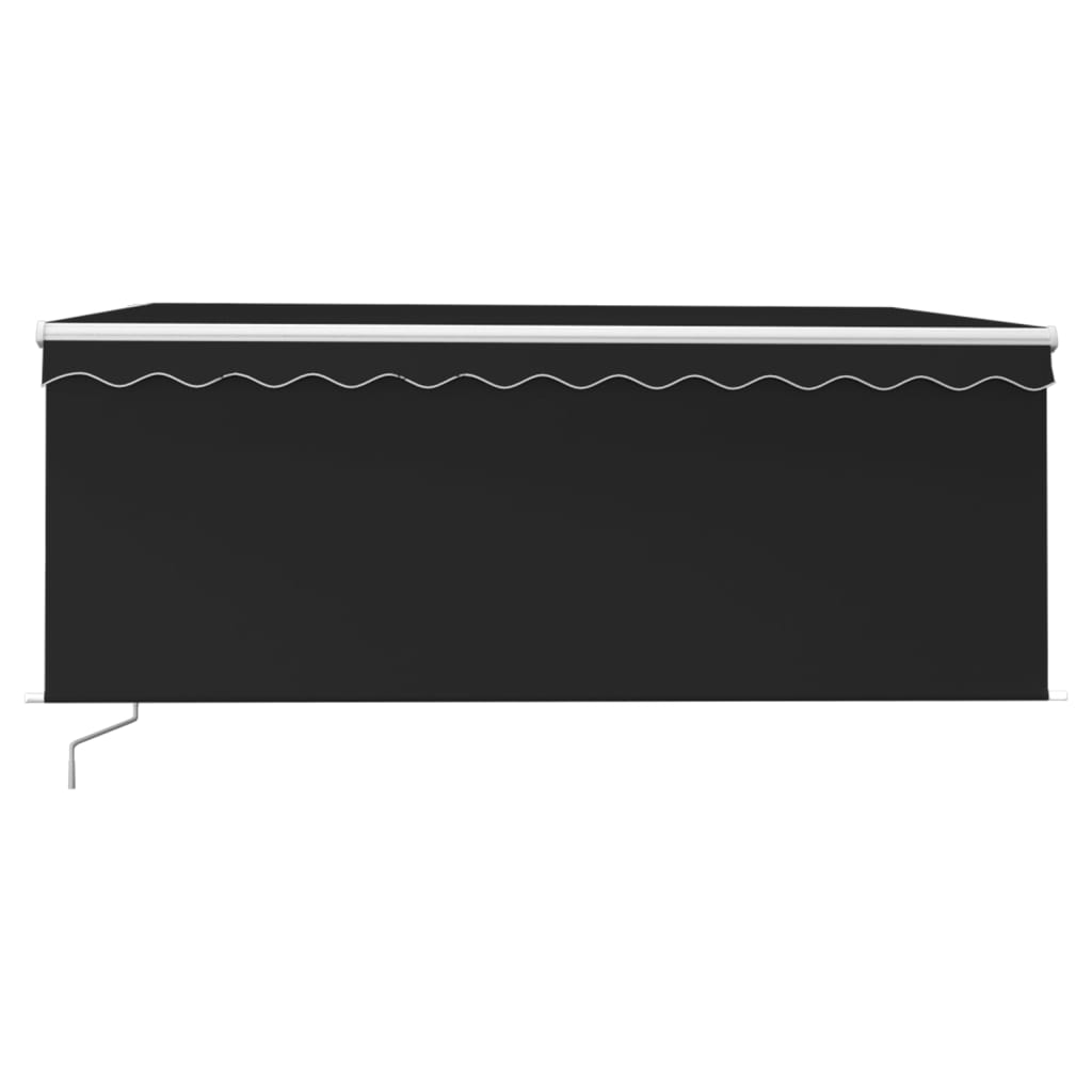 Toldo vidaxx estor enrollable extensible manualmente LED 3x2,5 m antracita