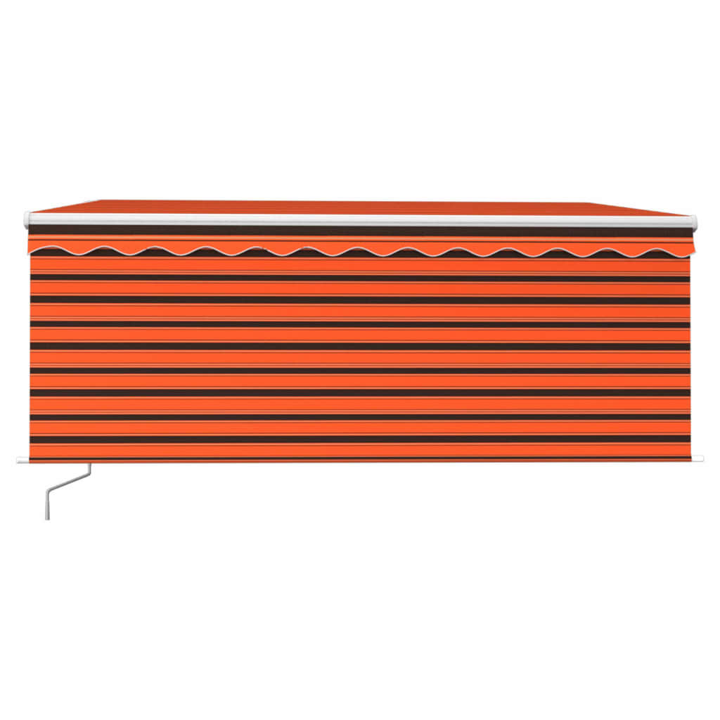 Vidaxx toldo cortina extensible manualmente LED 3x2,5 m naranja marrón