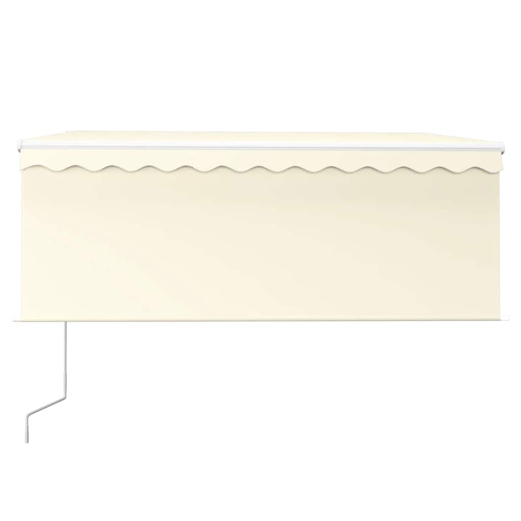 Toldo vidaxx extensible automáticamente con estor enrollable 3x2,5 m crema