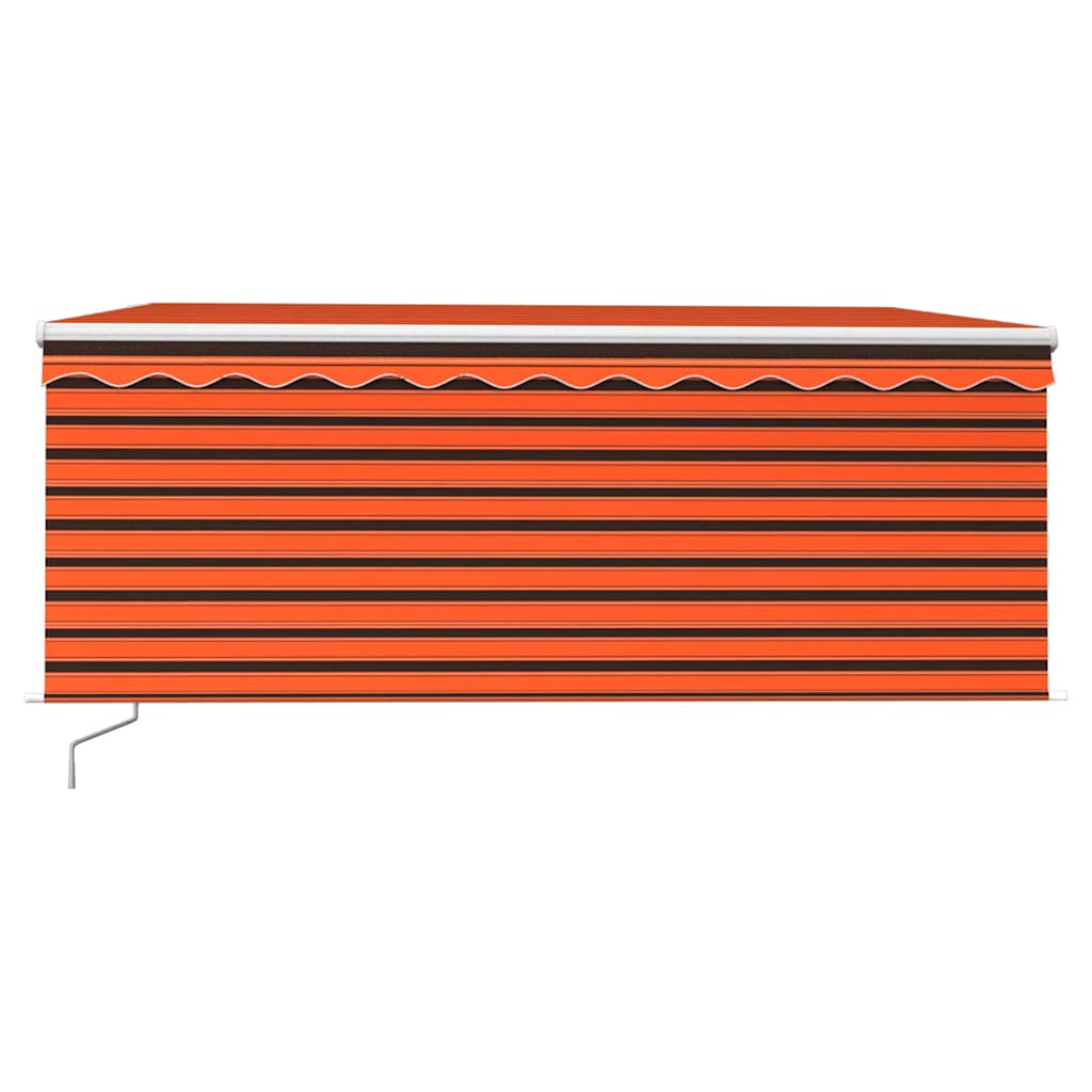 Tenda a rullo Vidaxx estensibile manualmente 3,5x2,5 m arancione marrone