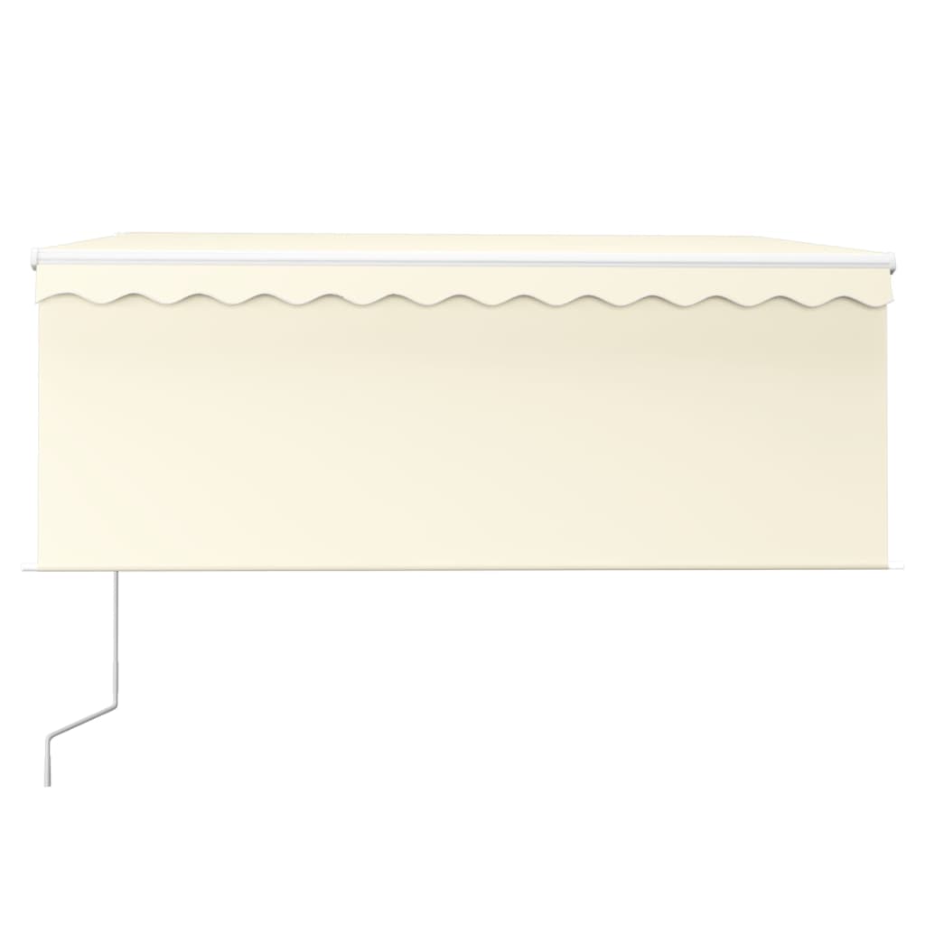 Vidaxx toldo enrollable automático LED sensor de viento 3,5x2,5 m crema