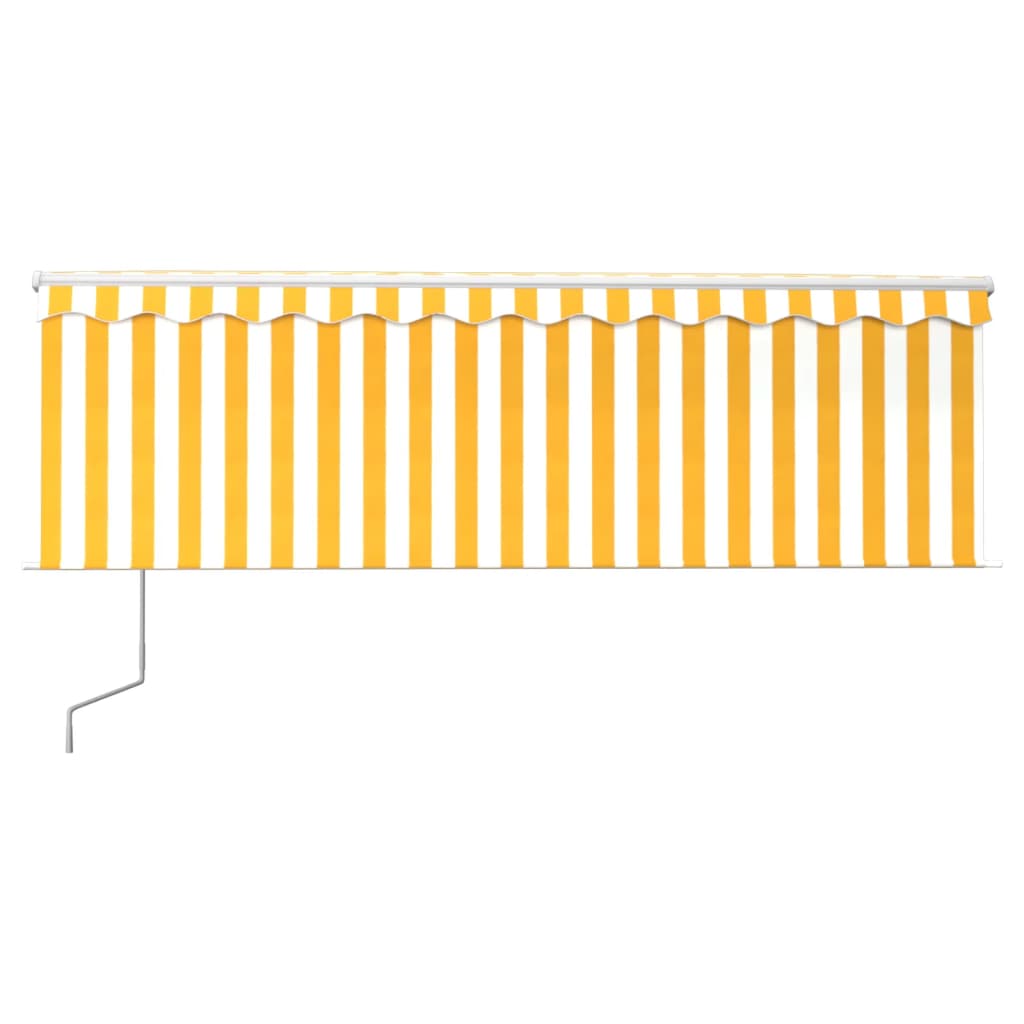 Vidaxl Luifel Automatico con Blind Blind e Sensore 4,5x3 M giallo e bianco