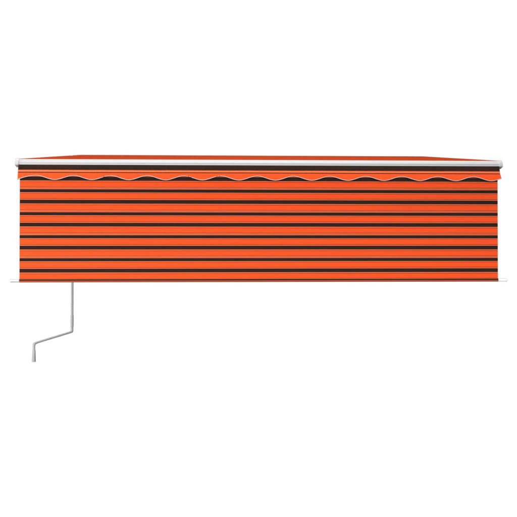 Vidaxl Luifel Sensore di vento a LED LED Clind Automatico 5x3 M Brown
