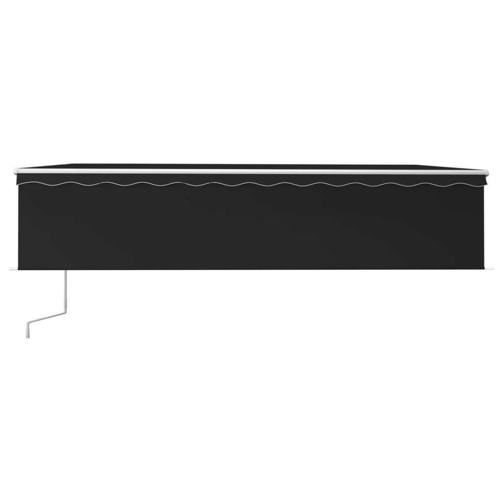 VidaXL Luifel automatisch rolgordijn LED windsensor 6x3 m antraciet